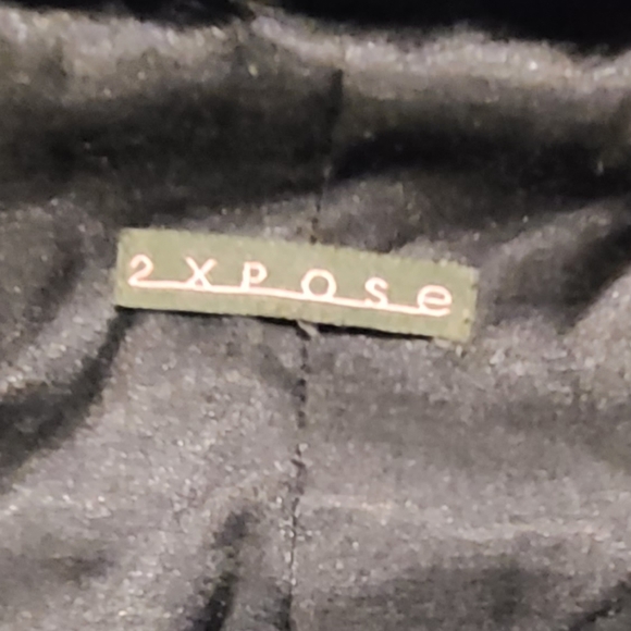 Black Wool Coat with fur collar - Picture 4 of 8